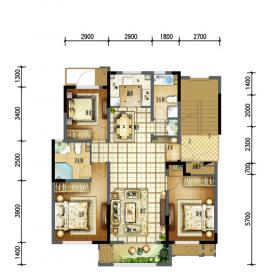 【户型】桂花园|三室两厅两卫 约120平